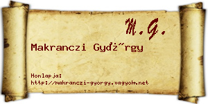 Makranczi György névjegykártya